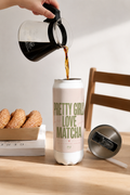 Ivora Metal Can Sipper 500 ML| Matcha Muse Print | Double Walled Hot And Cold Tumbler 1219 Avenue