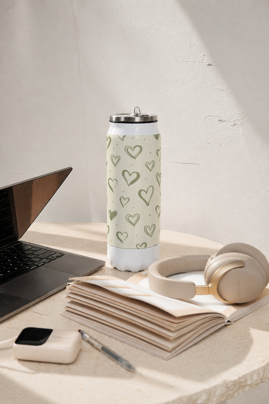 Ivora Metal Can Sipper 500 ML| Sage in Love Print | Double Walled Hot And Cold Tumbler 1219 Avenue