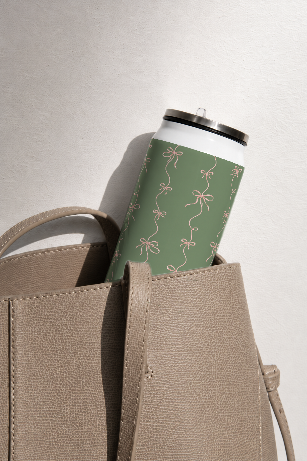Ivora Metal Can Sipper 500 ML| Sage & Silk Print | Double Walled Hot And Cold Tumbler 1219 Avenue