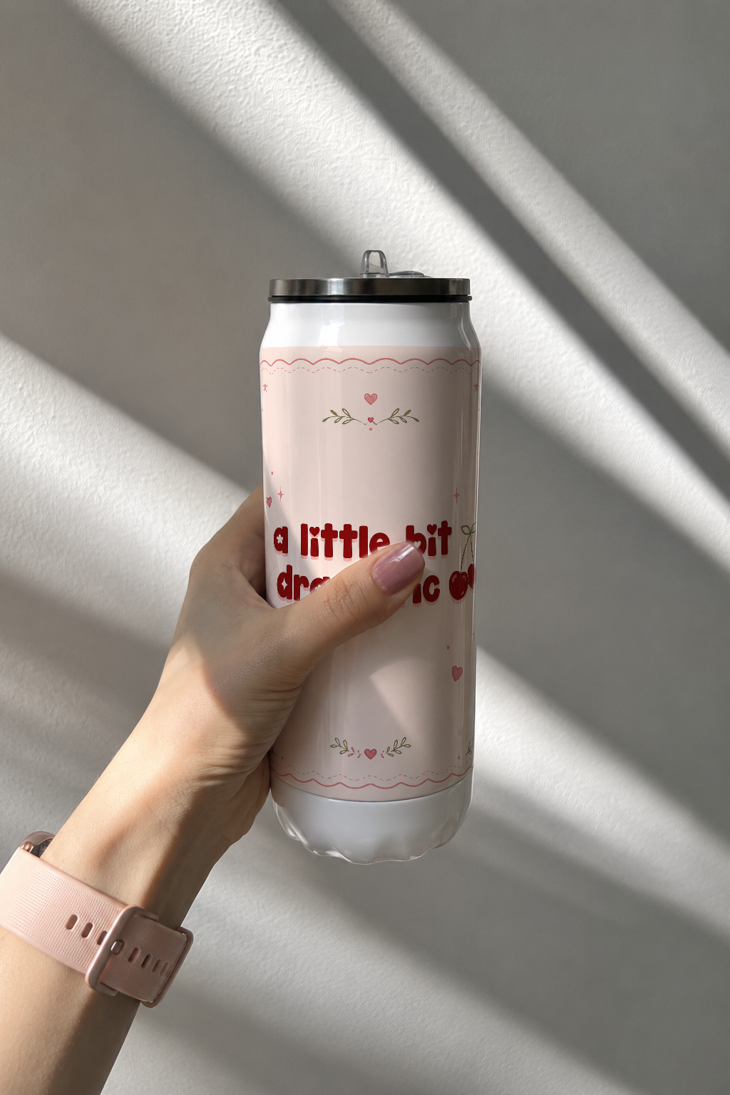 Ivora Metal Can Sipper 500 ML| Softly Dramatic Print | Double Walled Hot And Cold Tumbler 1219 Avenue