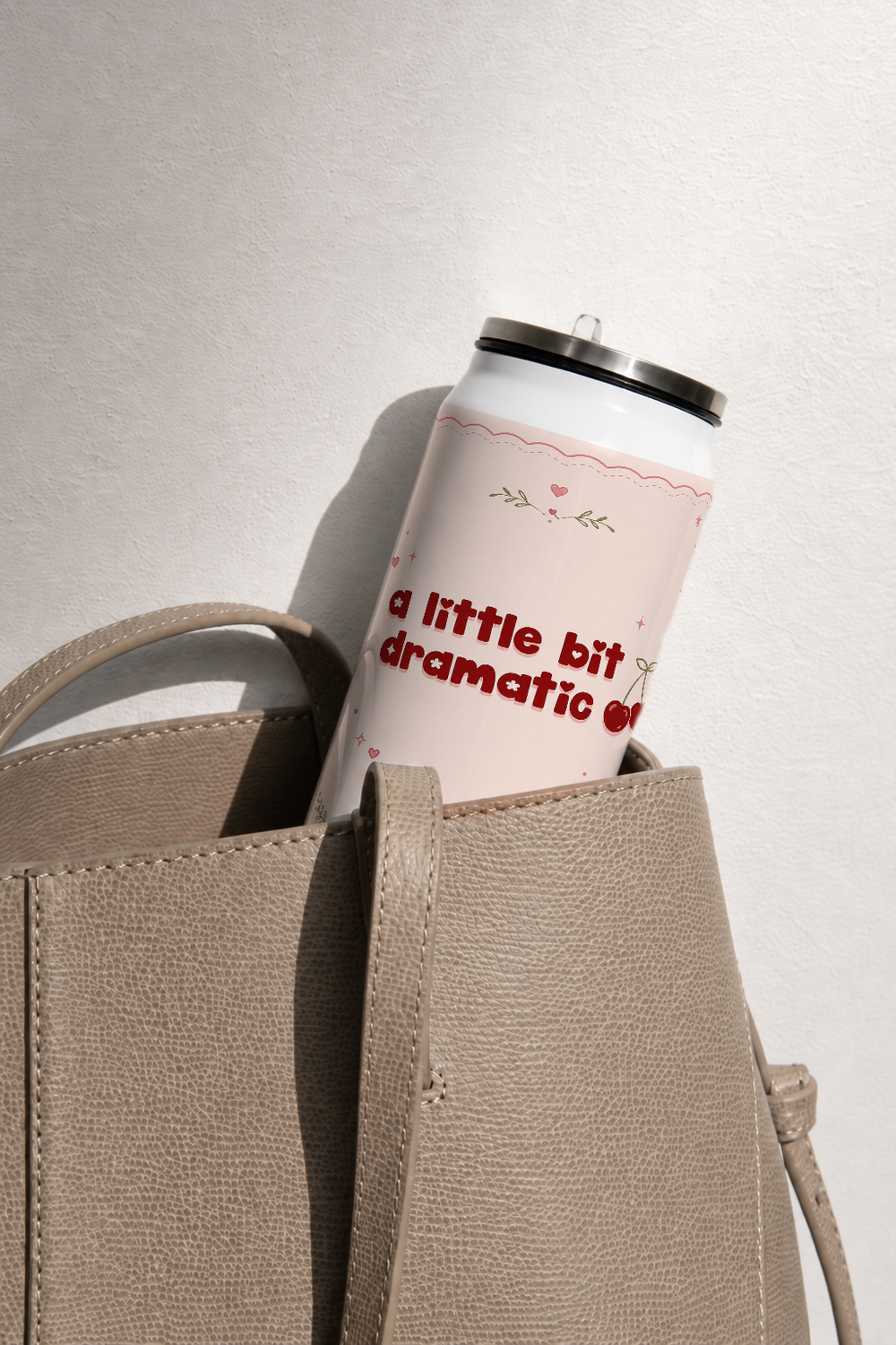 Ivora Metal Can Sipper 500 ML| Softly Dramatic Print | Double Walled Hot And Cold Tumbler