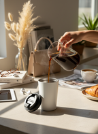 Latte Line Barista Flask 400ml | Insulated Stainless Steel Hot & Cold Travel Mug | 1219 Avenue 1219 Avenue