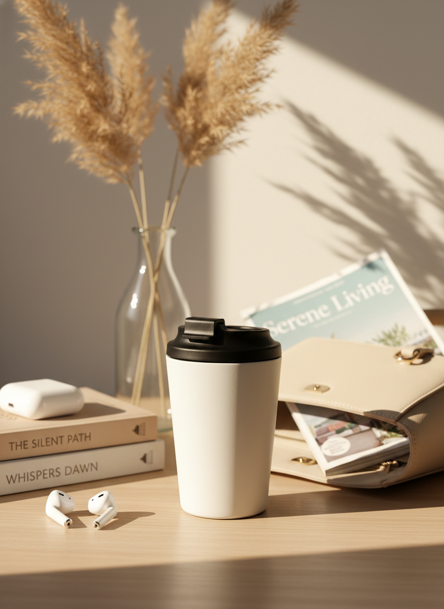 Latte Line Barista Flask 400ml | Insulated Stainless Steel Hot & Cold Travel Mug | 1219 Avenue 1219 Avenue