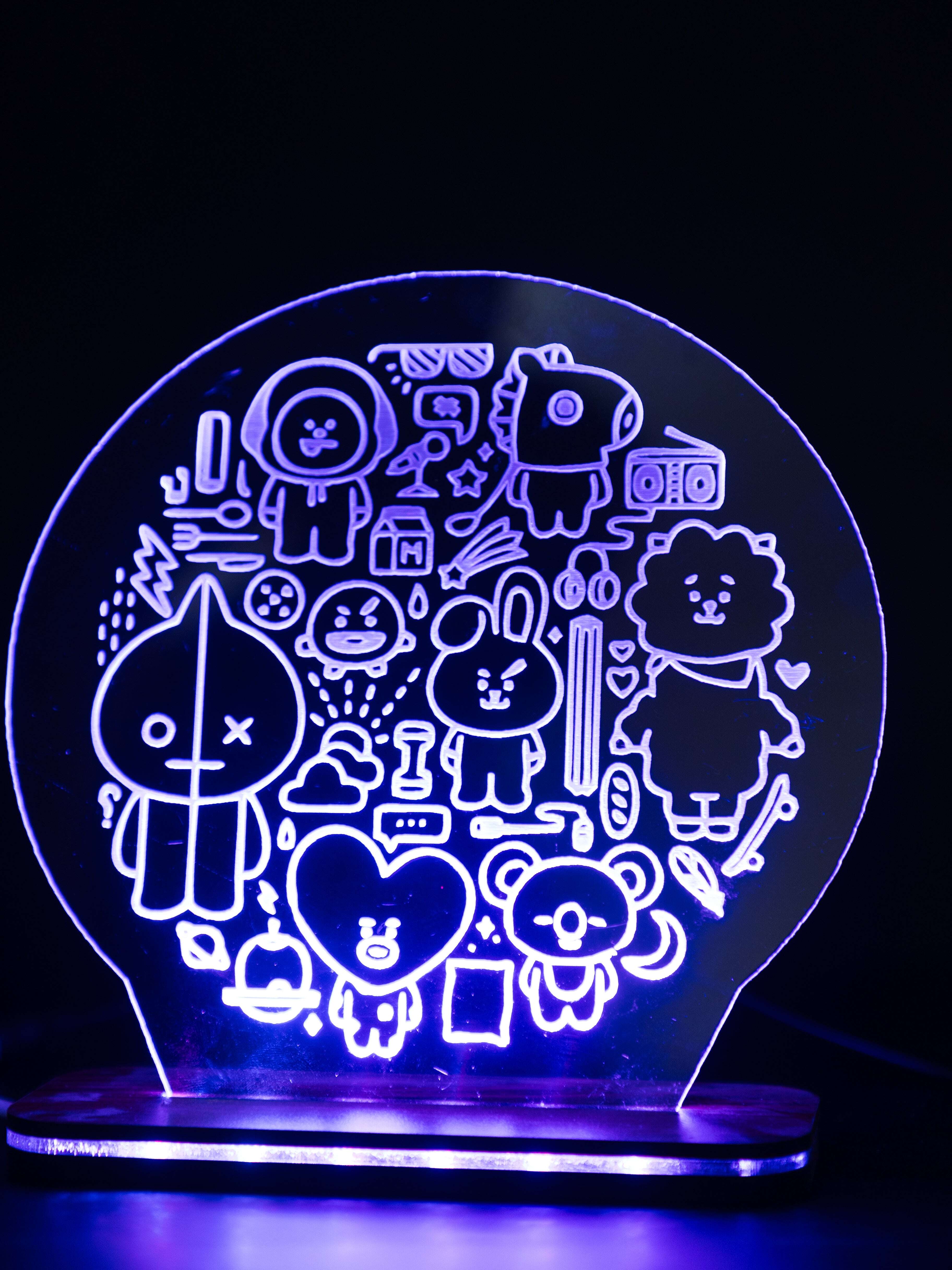 LED Side Table Lamp| BTS Graphic| NO COD 1219 Avenue India