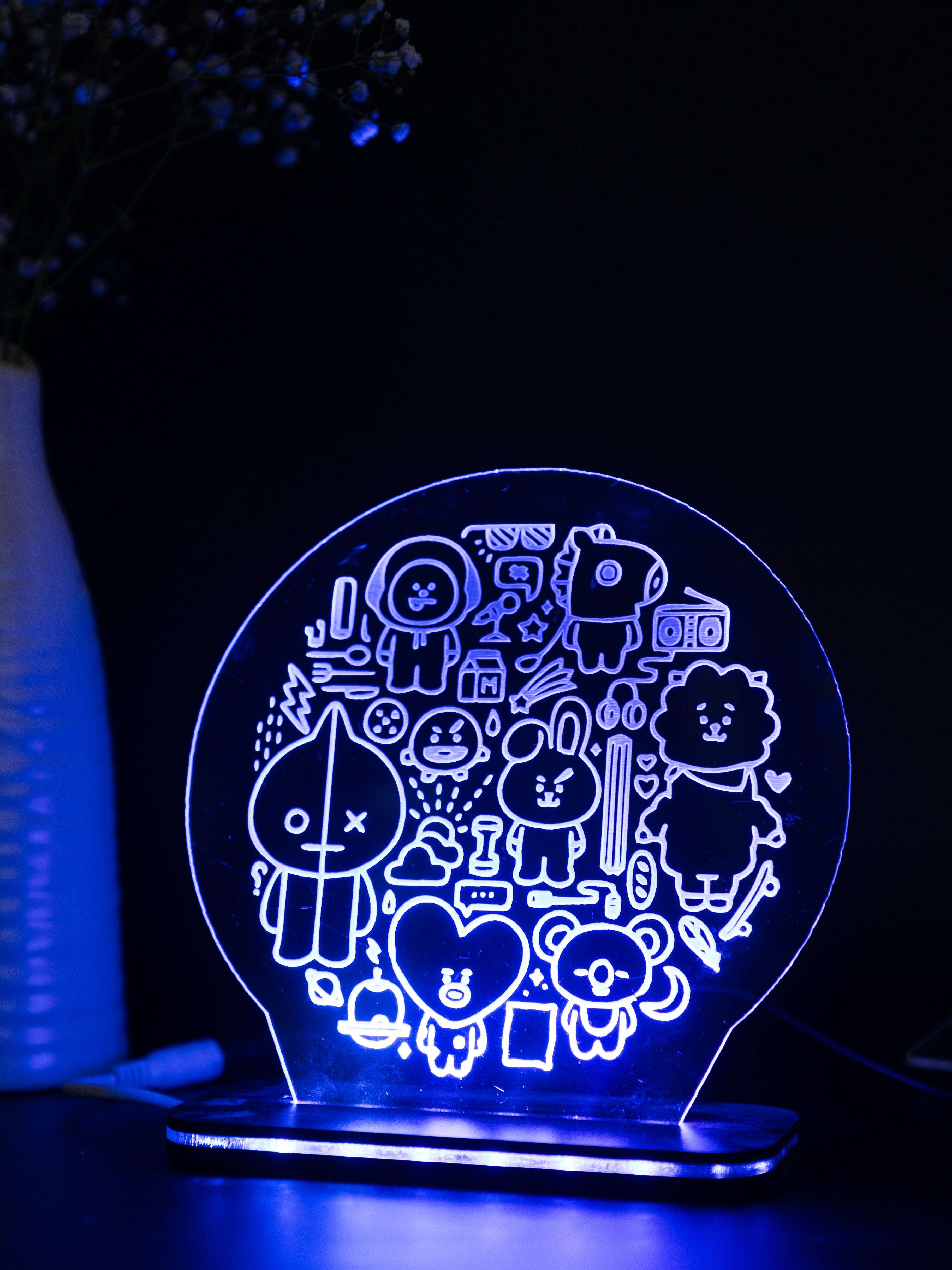LED Side Table Lamp| BTS Graphic| NO COD 1219 Avenue India