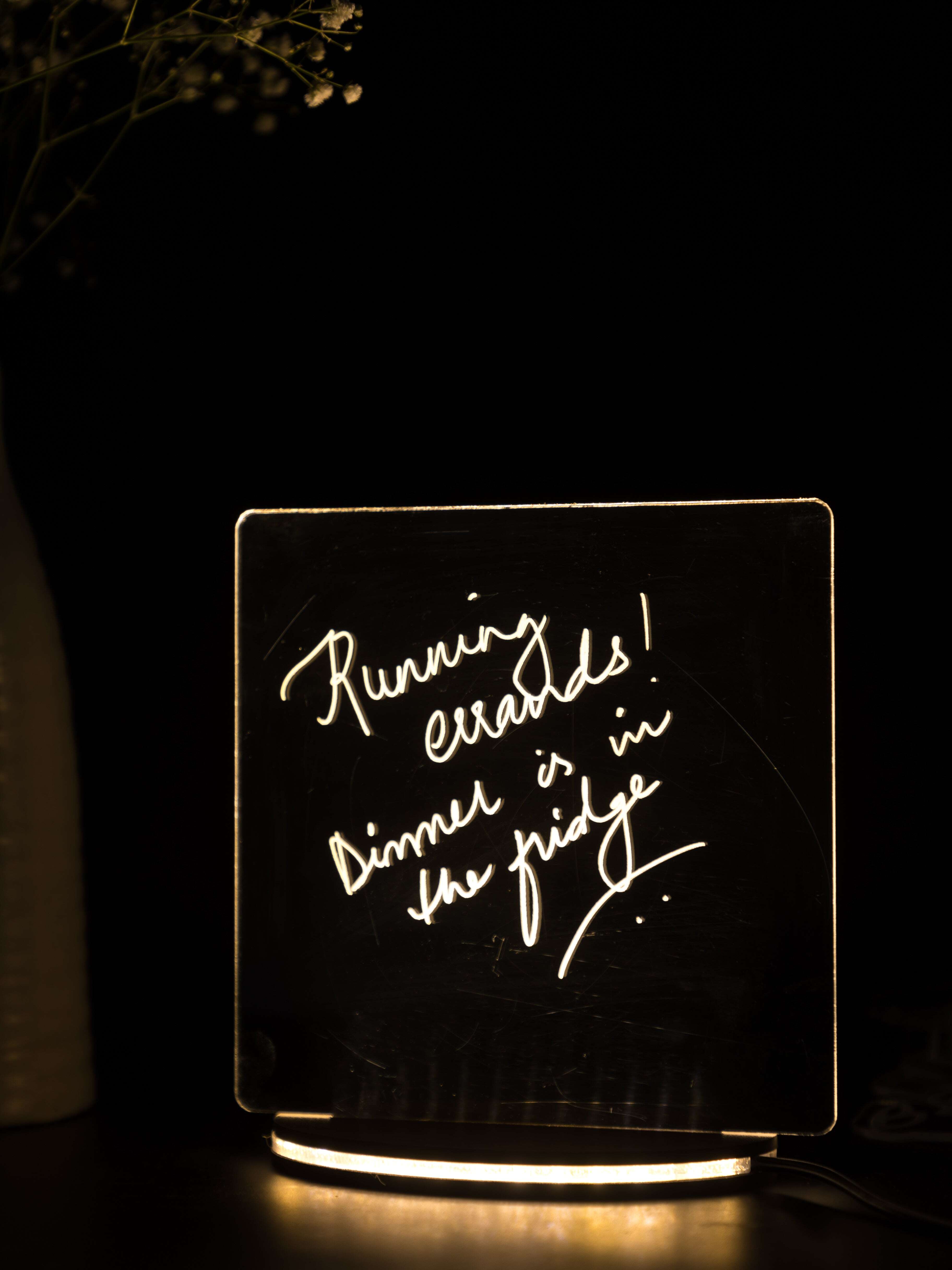 LED Side Table Lamp| Note maker with erasable pen| NO COD 1219 Avenue India