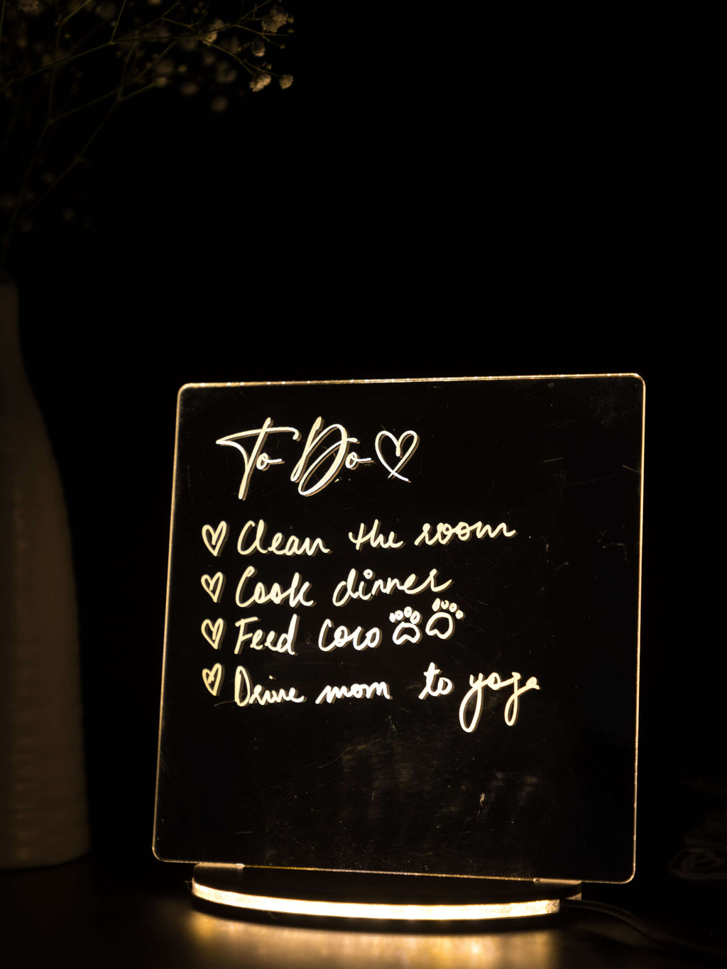 LED Side Table Lamp| Note maker with erasable pen| NO COD 1219 Avenue India