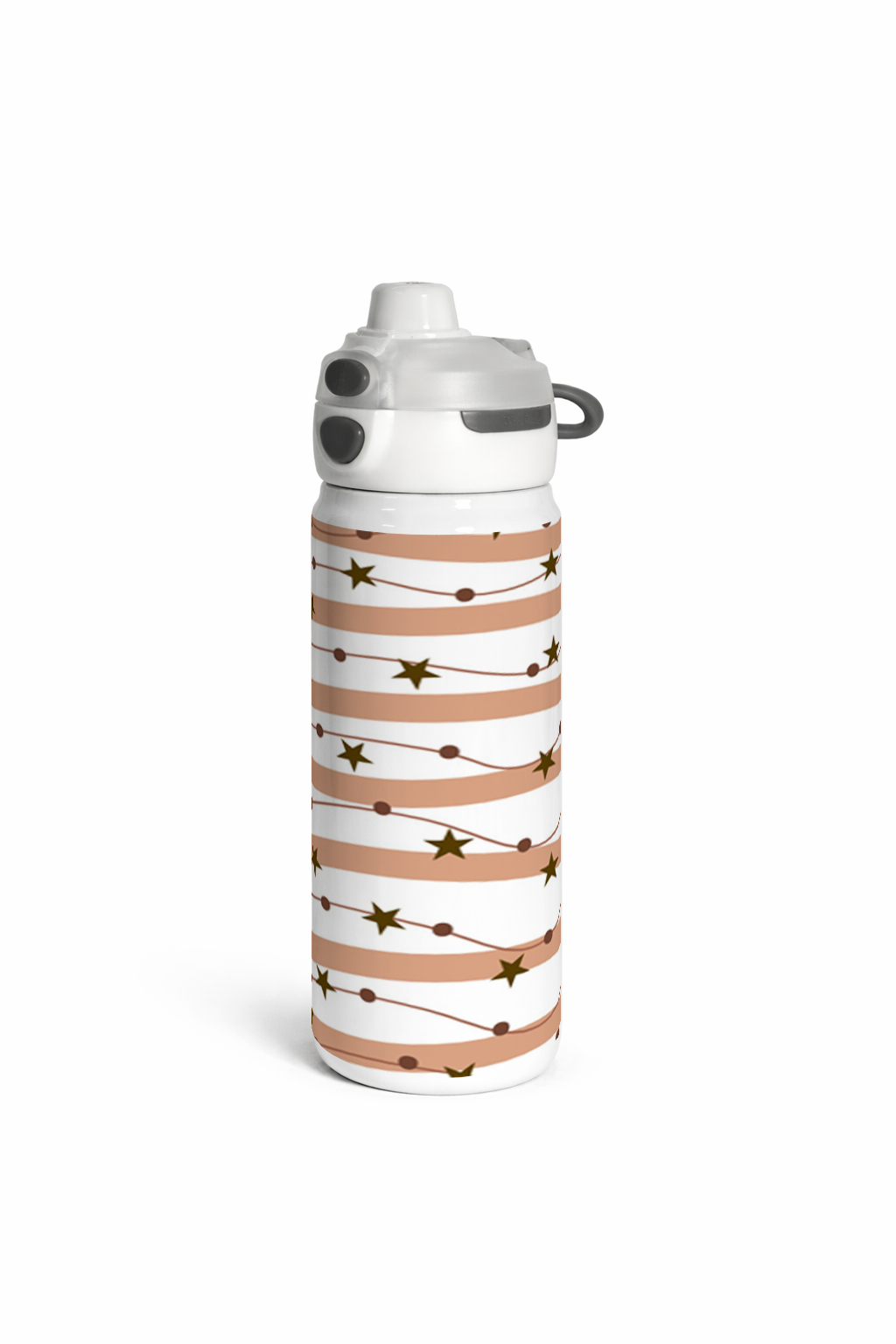 Lumi Insulated Premium Water Bottle 650ml – Celestial Stripes Print | 12+ Hours Hot & Cold | 2-Way Lid 1219 Avenue India