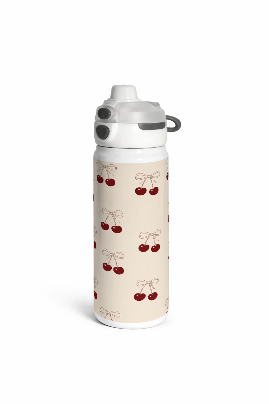 Lumi Insulated Premium Water Bottle 650ml – Cherry Bow Print | 12+ Hours Hot & Cold | 2-Way Lid 1219 Avenue India