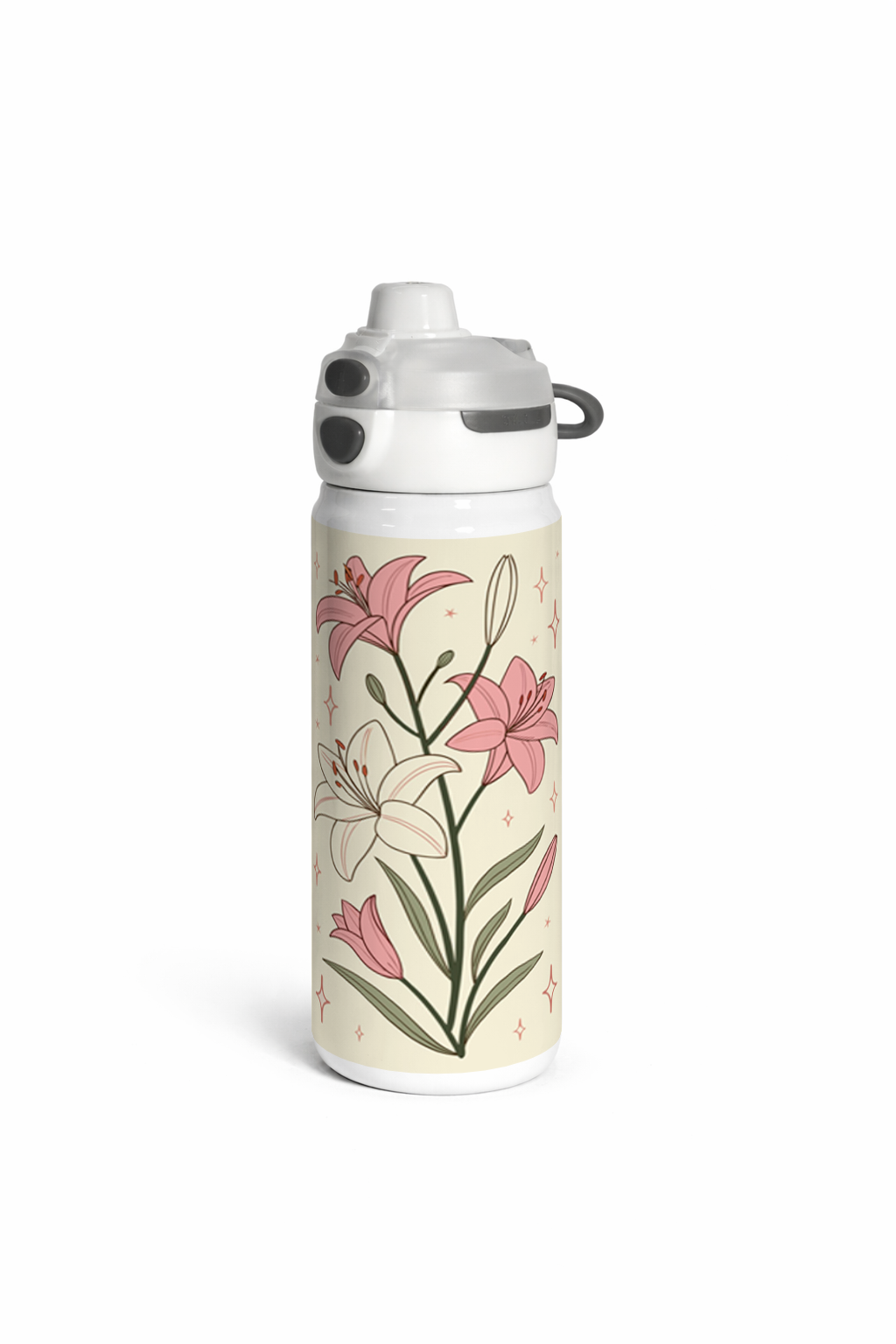 Lumi Insulated Premium Water Bottle 650ml - Petal Poise Print | 12+ Hours Hot & Cold | 2-Way Lid 1219 Avenue India