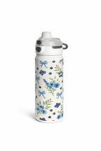 Lumi Insulated Premium Water Bottle 650ml – Royal Meadow Bows Print | 12+ Hours Hot & Cold | 2-Way Lid 1219 Avenue India