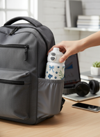 Lumi Insulated Premium Water Bottle 650ml – Royal Meadow Bows Print | 12+ Hours Hot & Cold | 2-Way Lid 1219 Avenue India