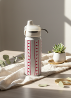Lumi Insulated Premium Water Bottle 650ml - Sweet Strips Print | 12+ Hours Hot & Cold | 2-Way Lid 1219 Avenue India