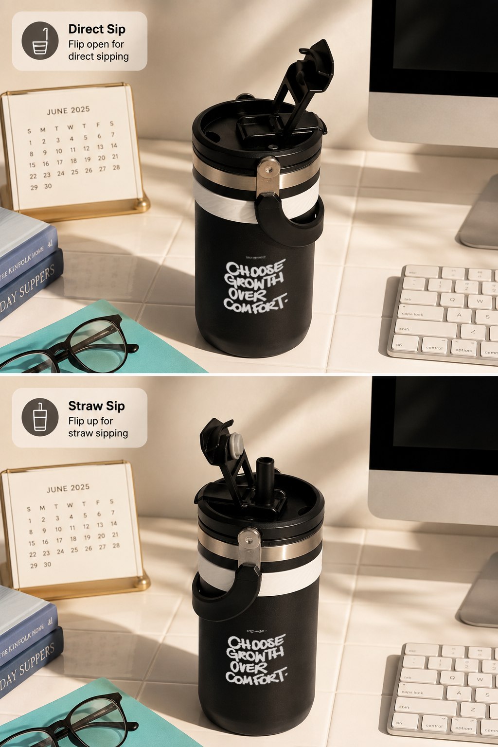 Mini Hydrator Tumbler 700ml – Choose Growth Print | Double Wall Vacuum Insulated Hot & Cold Bottle 1219 Avenue