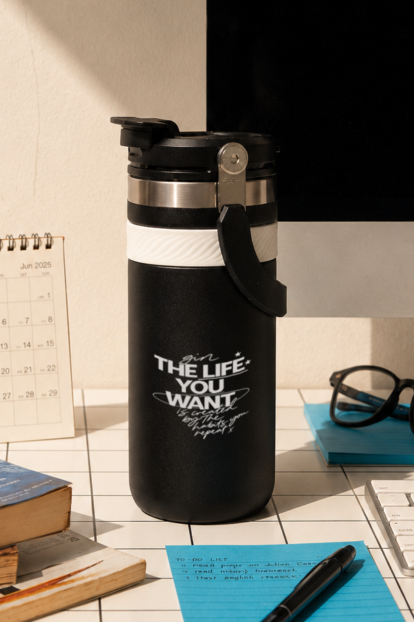 Mini Hydrator Tumbler 700ml – Life You Want Print | Double Wall Vacuum Insulated Hot & Cold Bottle