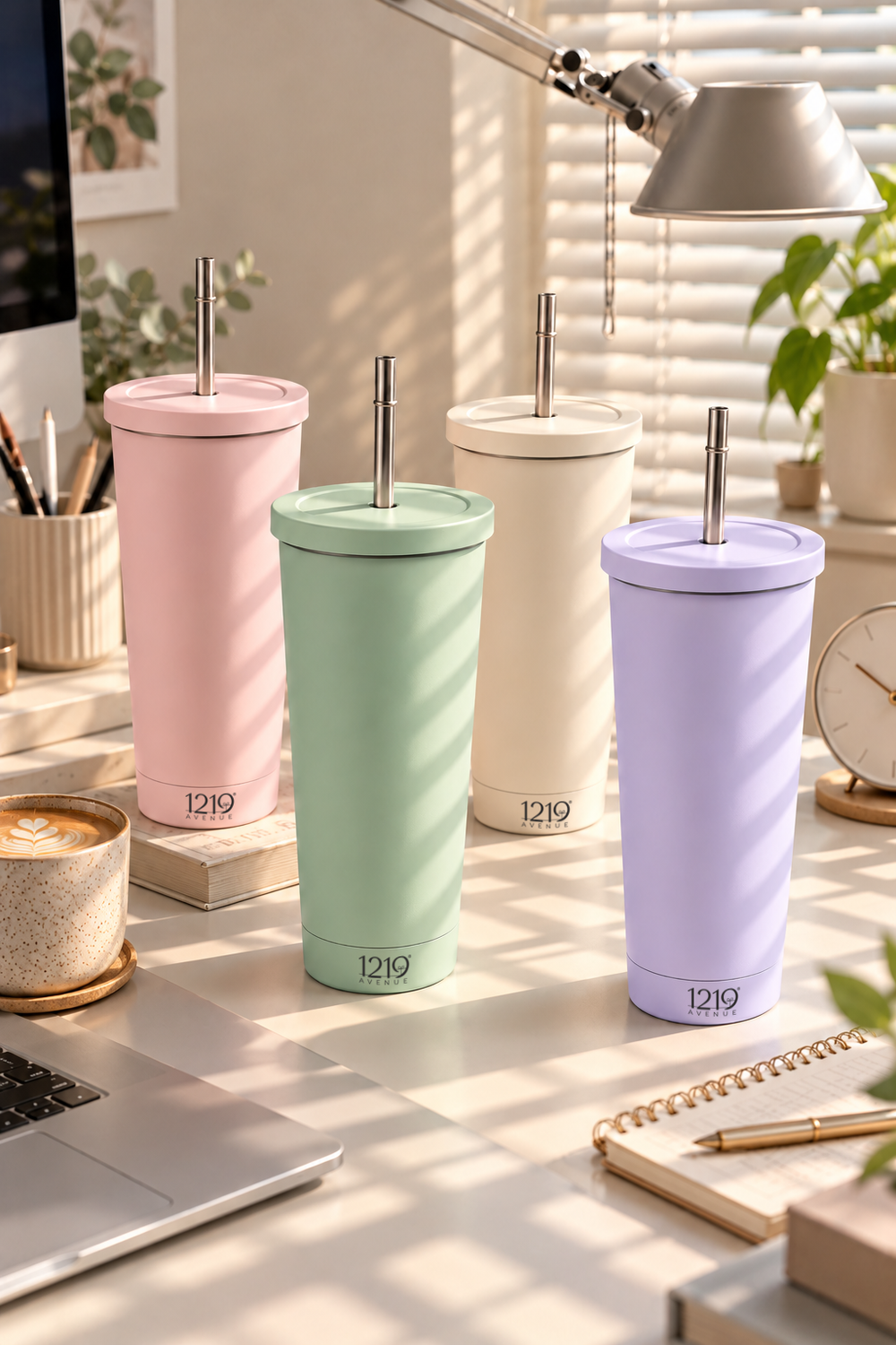 Muse 600ml Insulated Tumbler | Double Wall Hot & Cold Insulated Tumbler with Steel Straw