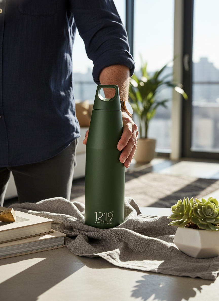Nuvra Geo-Dash Insulated Bottles 12hrs+ Hot and Cold |Premium Gifting | 580ml and 1100ml | 1 litre capacity 1219 Avenue India