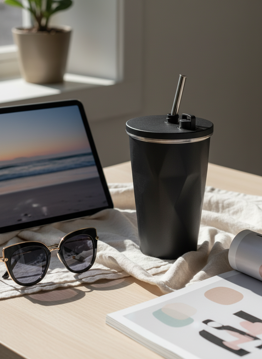 ONYX Tumbler 500ml | Double Walled Insulated Hot & Cold Stainless Steel Tumbler | 0.5L Vacuum Travel Mug 1219 Avenue
