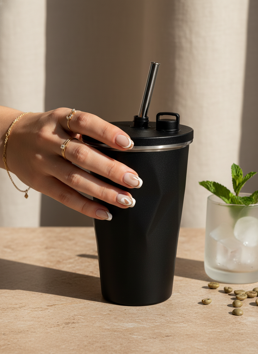 ONYX Tumbler 500ml | Double Walled Insulated Hot & Cold Stainless Steel Tumbler | 0.5L Vacuum Travel Mug 1219 Avenue