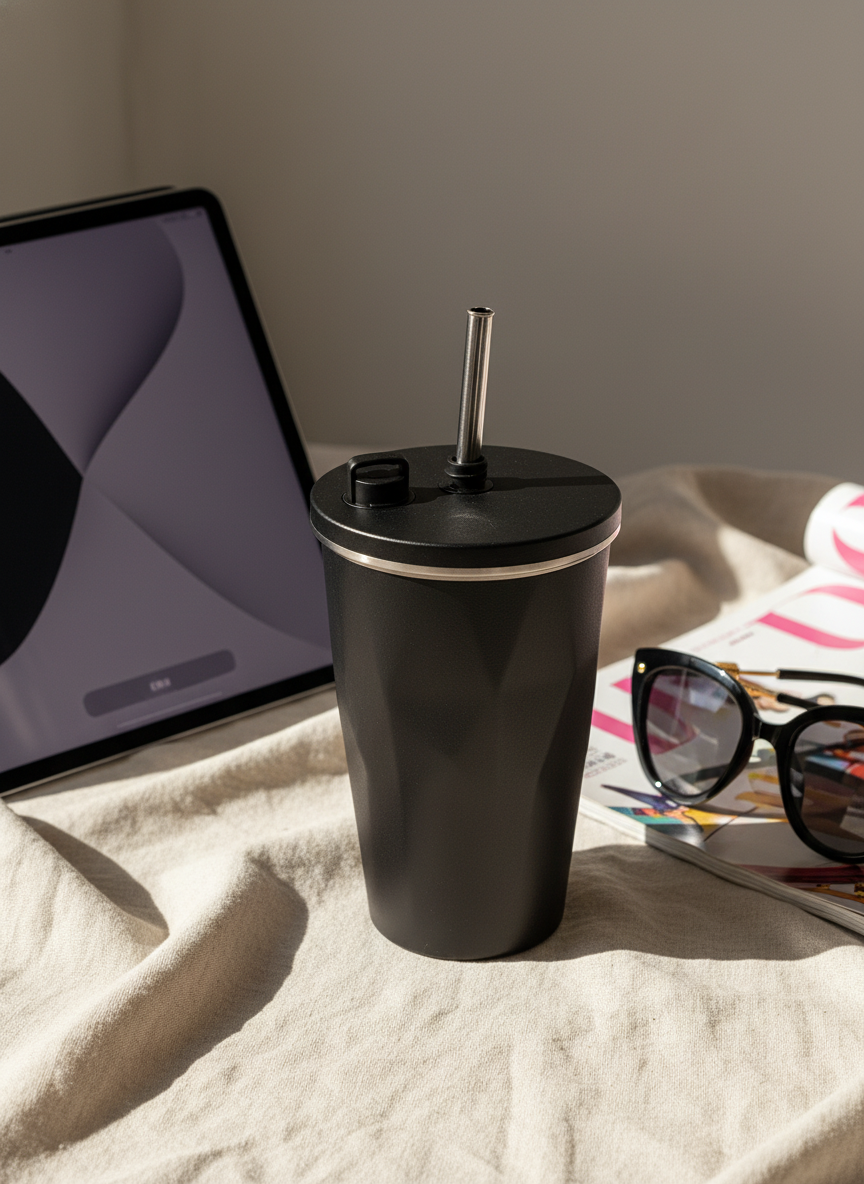 ONYX Tumbler 500ml | Double Walled Insulated Hot & Cold Stainless Steel Tumbler | 0.5L Vacuum Travel Mug 1219 Avenue