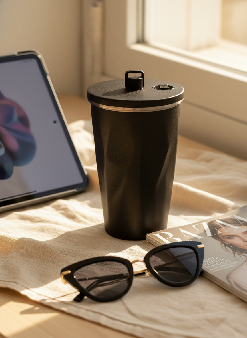 ONYX Tumbler 500ml | Double Walled Insulated Hot & Cold Stainless Steel Tumbler | 0.5L Vacuum Travel Mug 1219 Avenue
