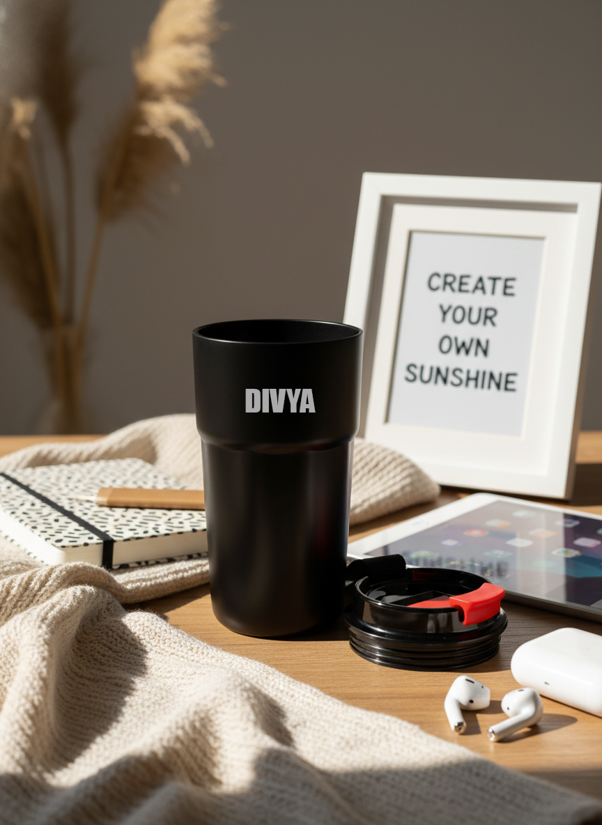 Personalised Eclipse Brew Flask 380ml | Hot & Cold Insulated Stainless Steel Flask | Travel Coffee Mug for Gym & Office | 1219 Avenue
