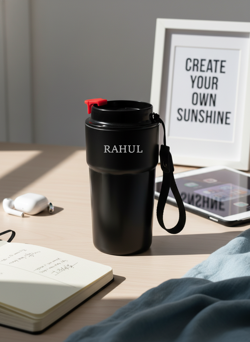 Personalised Eclipse Brew Flask 380ml | Hot & Cold Insulated Stainless Steel Flask | Travel Coffee Mug for Gym & Office | 1219 Avenue 1219 Avenue