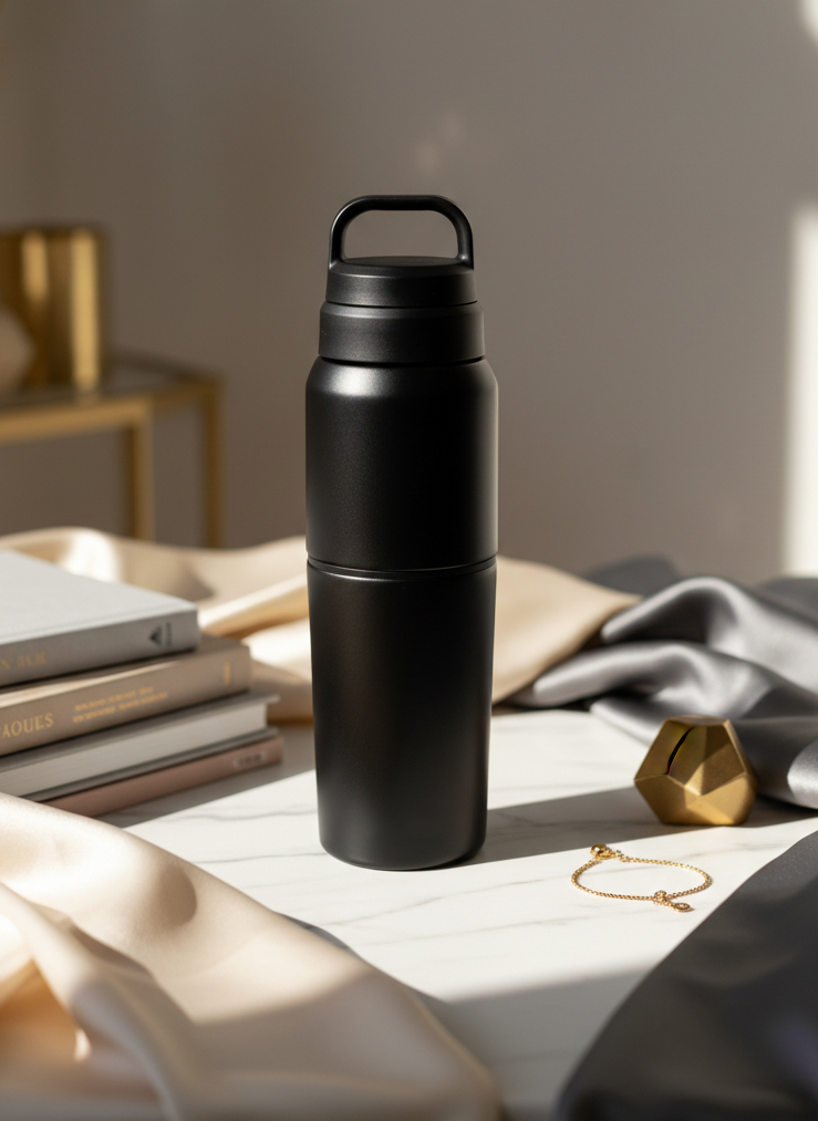 Personalised Essentia 2 in 1 Insulated Water Bottle 500ml | Stainless Steel Hot & Cold Bottle for Gym, Travel & Fitness | 1219 Avenue 1219 Avenue