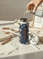 Personalised Lumi Insulated Premium Water Bottle 650ml – Azure Daisy Garden Print | 12+ Hours Hot & Cold | 2-Way Lid 1219 Avenue