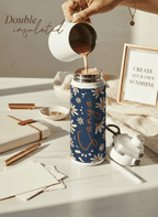 Personalised Lumi Insulated Premium Water Bottle 650ml – Azure Daisy Garden Print | 12+ Hours Hot & Cold | 2-Way Lid 1219 Avenue