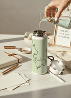 Personalised Lumi Insulated Premium Water Bottle 650ml – Emerald Ribbons Print | 12+ Hours Hot & Cold | 2-Way Lid 1219 Avenue