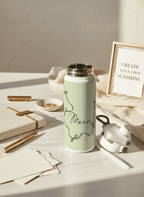 Personalised Lumi Insulated Premium Water Bottle 650ml – Emerald Ribbons Print | 12+ Hours Hot & Cold | 2-Way Lid 1219 Avenue