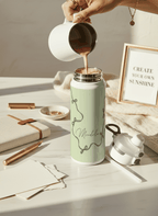 Personalised Lumi Insulated Premium Water Bottle 650ml – Emerald Ribbons Print | 12+ Hours Hot & Cold | 2-Way Lid 1219 Avenue