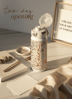 Personalised Lumi Insulated Premium Water Bottle 650ml – Enchanted Petals Print | 12+ Hours Hot & Cold | 2-Way Lid 1219 Avenue