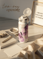 Personalised Lumi Insulated Premium Water Bottle 650ml – Lavender Flutter Print | 12+ Hours Hot & Cold | 2-Way Lid 1219 Avenue