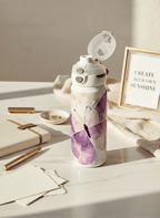 Personalised Lumi Insulated Premium Water Bottle 650ml – Lavender Flutter Print | 12+ Hours Hot & Cold | 2-Way Lid 1219 Avenue