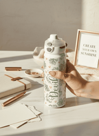 Personalised Lumi Insulated Premium Water Bottle 650ml – Lucky Clover Bloom Print | 12+ Hours Hot & Cold | 2-Way Lid 1219 Avenue