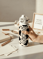 Personalised Lumi Insulated Premium Water Bottle 650ml – Noir Hearts Print | 12+ Hours Hot & Cold | 2-Way Lid 1219 Avenue