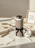 Personalised Lumi Insulated Premium Water Bottle 650ml – Noir Ribbon Print | 12+ Hours Hot & Cold | 2-Way Lid 1219 Avenue