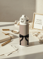 Personalised Lumi Insulated Premium Water Bottle 650ml – Noir Ribbon Print | 12+ Hours Hot & Cold | 2-Way Lid 1219 Avenue