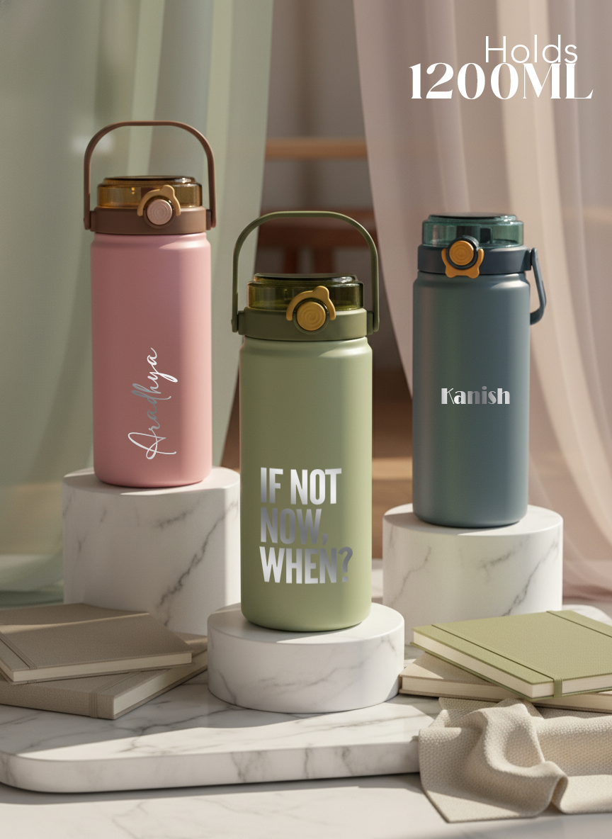 Personalized Avenue Hydrator Tumbler 1.2 ltr | 100% Leak-Proof | Double Walled Insulated Hot & Cold 18+ Hrs | 1200 ML 1219 Avenue