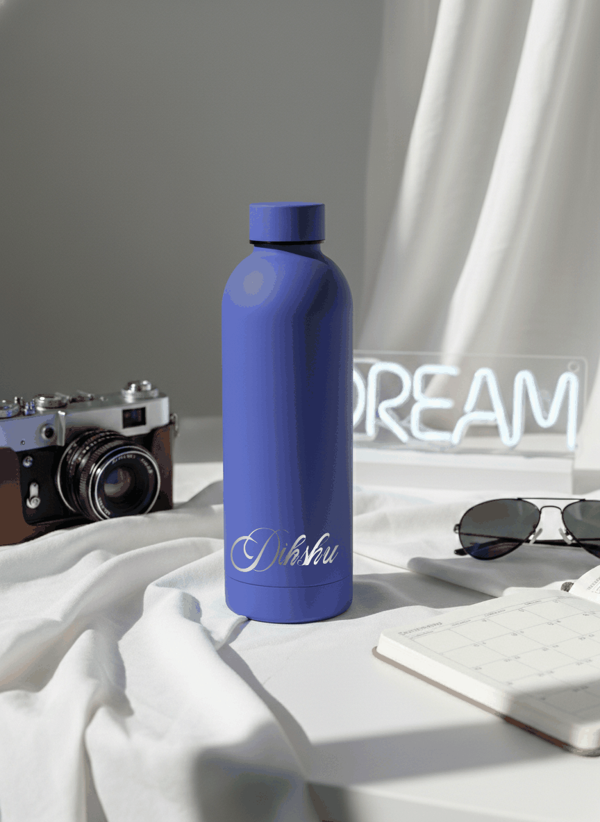 Personalized Bae-Sic Double Walled Insulated Bottles 500 ML| Name/Quote| Double Walled Insulated | 8-10hrs Hot And Cold 1219 Avenue India