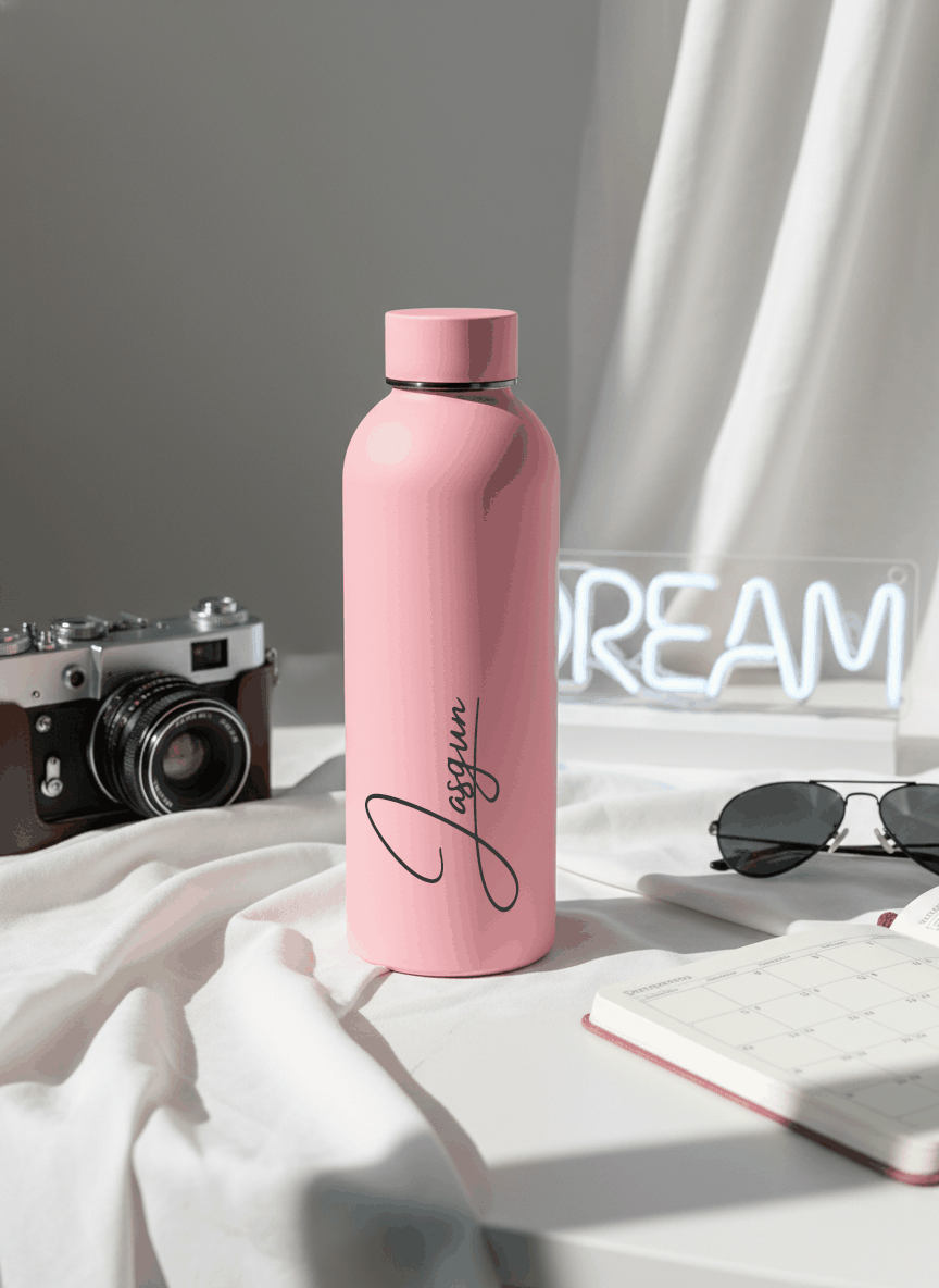 Personalized Bae-Sic Double Walled Insulated Bottles 500 ML| Name/Quote| Double Walled Insulated | 8-10hrs Hot And Cold 1219 Avenue India