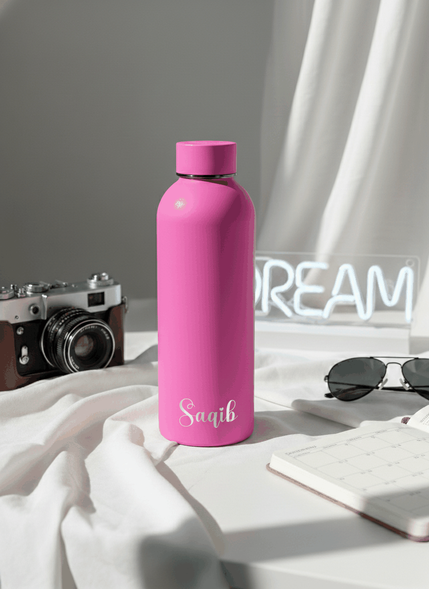 Personalized Bae-Sic Double Walled Insulated Bottles 500 ML| Name/Quote| Double Walled Insulated | 8-10hrs Hot And Cold 1219 Avenue India