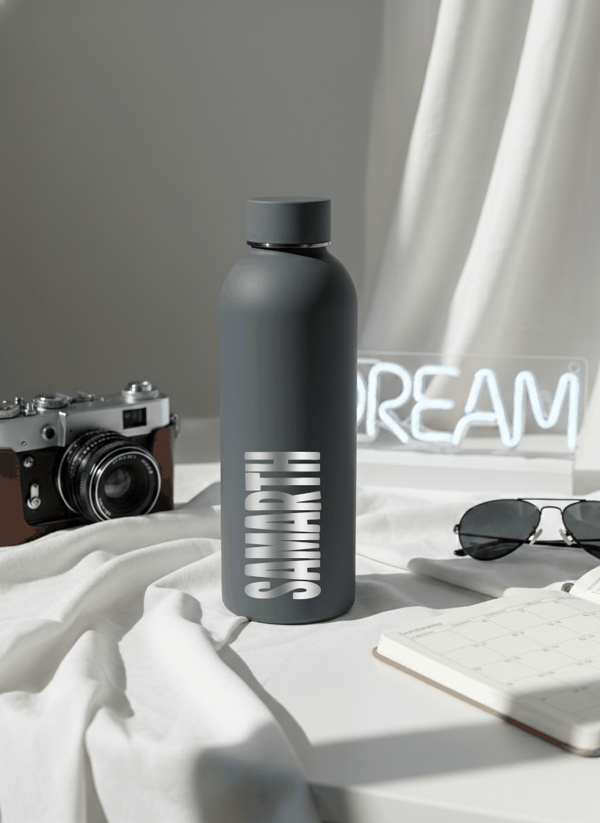 Personalized Bae-Sic Double Walled Insulated Bottles 500 ML| Name/Quote| Double Walled Insulated | 8-10hrs Hot And Cold 1219 Avenue India