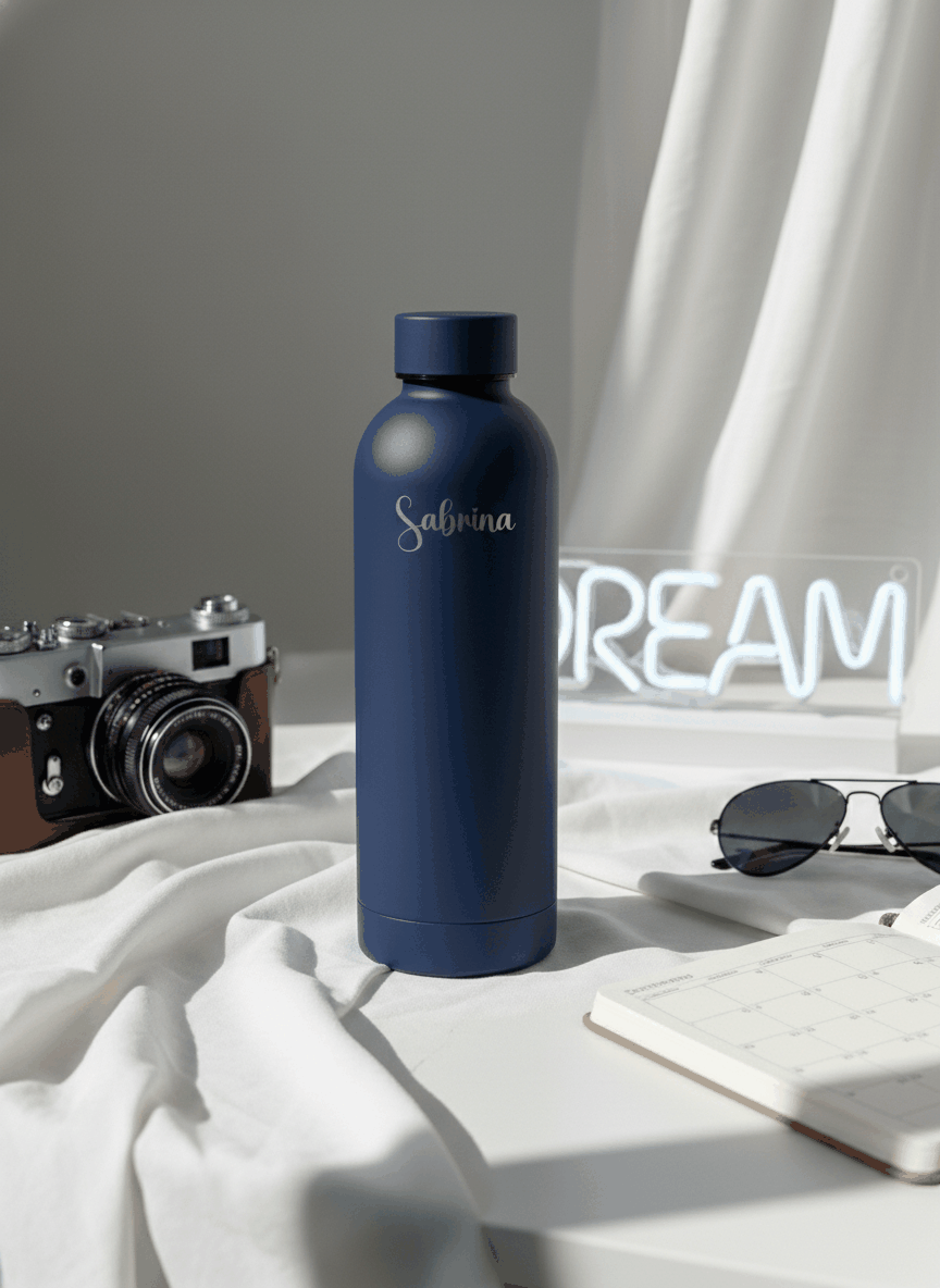 Personalized Bae-Sic Double Walled Insulated Bottles 500 ML| Name/Quote| Double Walled Insulated | 8-10hrs Hot And Cold 1219 Avenue India