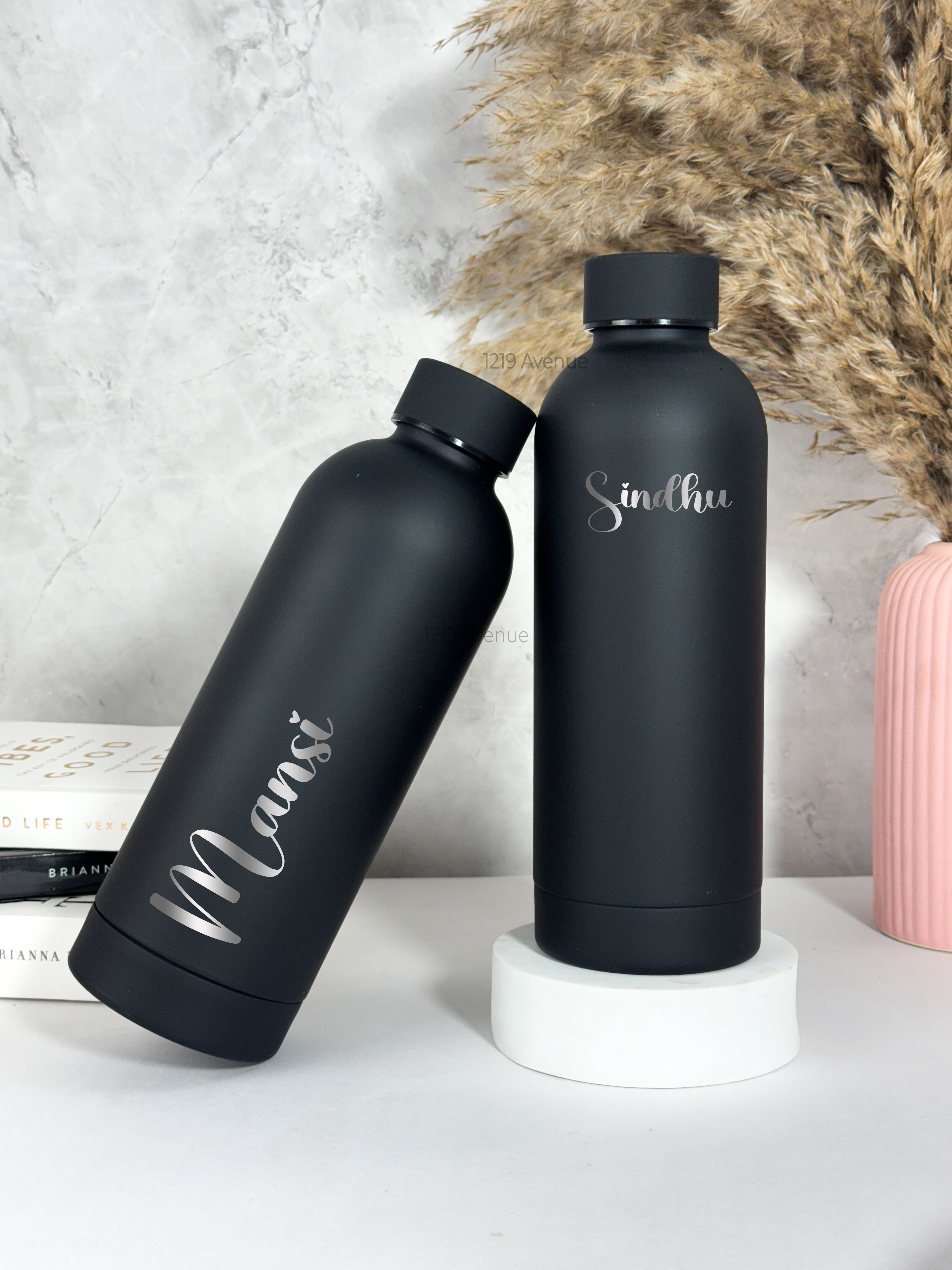 Personalized Bae-Sic Double Walled Insulated Bottles 500 ML| Name/Quote| Double Walled Insulated | 8-10hrs Hot And Cold |NO COD 1219 Avenue India