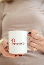 Personalized Ceramic White Mug 350ml | Name Customized Permanent Print | Pocket Picks Mugs 1219 Avenue India