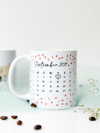 Personalized Ceramic White Mug 350ml | Photo Calendar Personalized Print | Pocket Picks Mugs |Heartstrings 1219 Avenue India