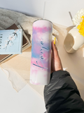 Personalized Colossal Tumbler 700ml with Straw | Cotton Candy Name Custom Print| Double Walled Insulated Tumbler 7-8 hrs 1219 Avenue India